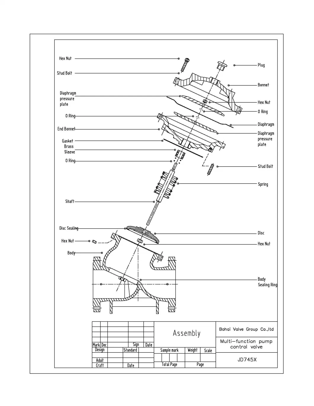 Pressure Relief Multifunctional Water Pump Control Valves